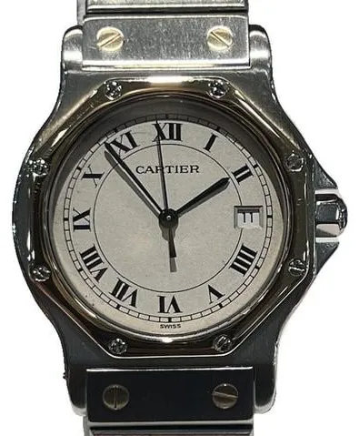 Cartier Santos 187902 30mm Stainless steel White