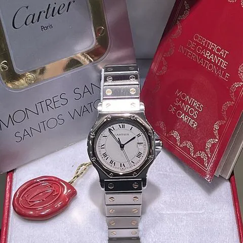 Cartier Santos 187902 30mm Stainless steel White 1