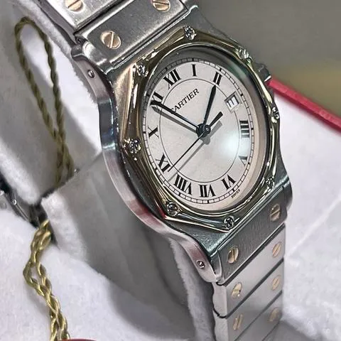 Cartier Santos 187902 30mm Stainless steel White 2