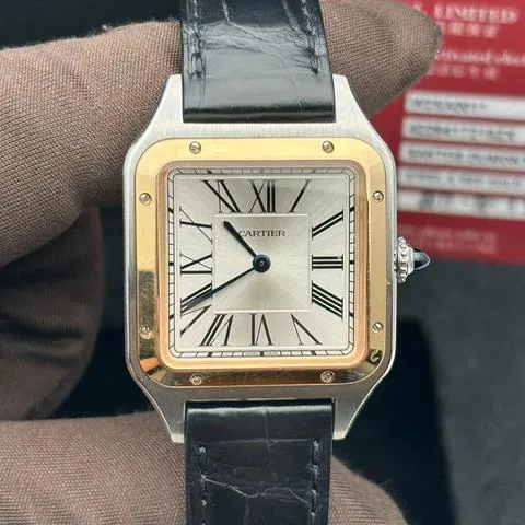 Cartier Santos Dumont W2SA0011 43.5mm Yellow gold and Stainless steel Silver