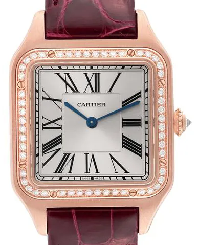 Cartier Santos Dumont WJSA0016 43.5mm Rose gold Silver