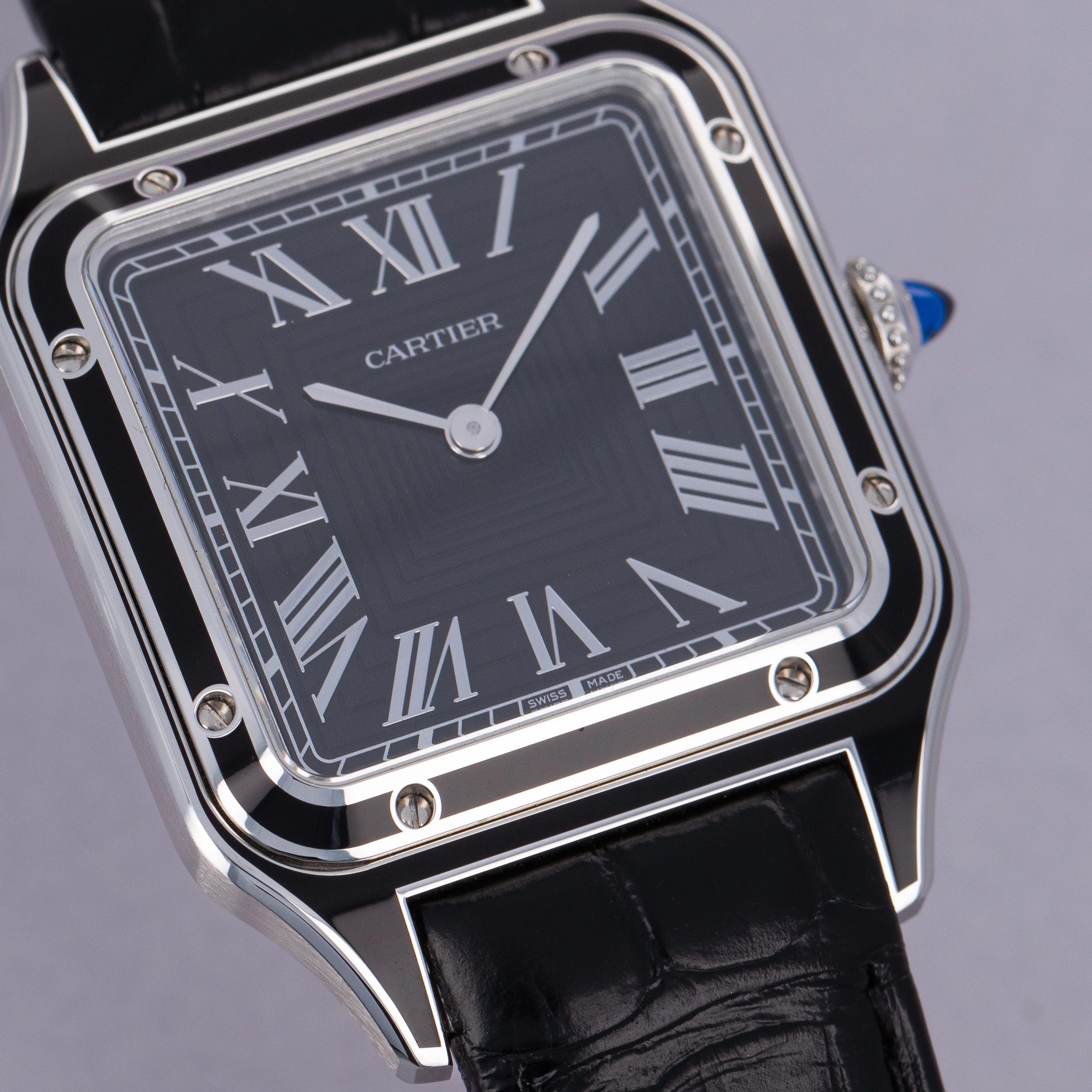 Cartier Santos Dumont WSSA0046 31.5mm Stainless steel Black 1