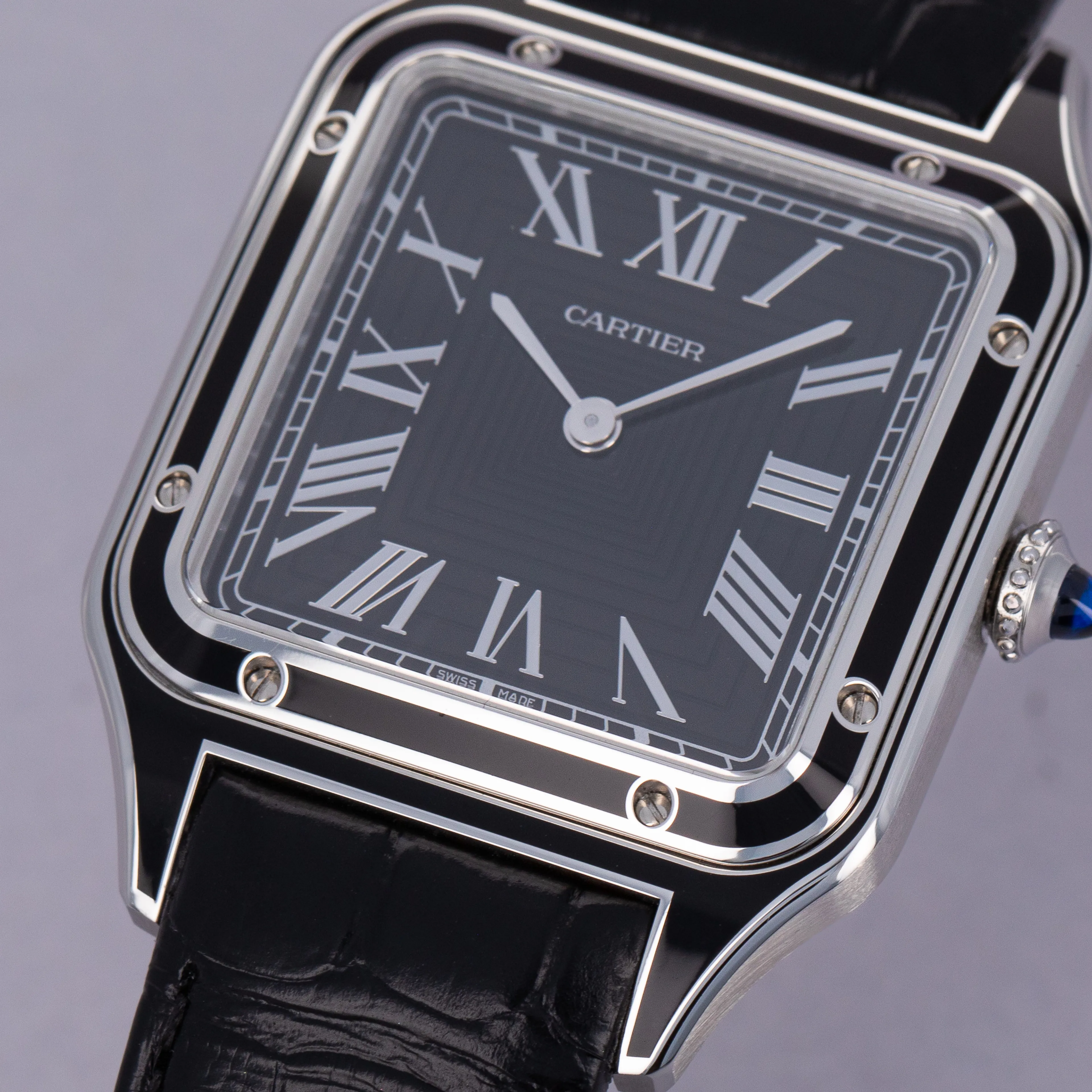 Cartier Santos Dumont WSSA0046 31.5mm Stainless steel Black 2