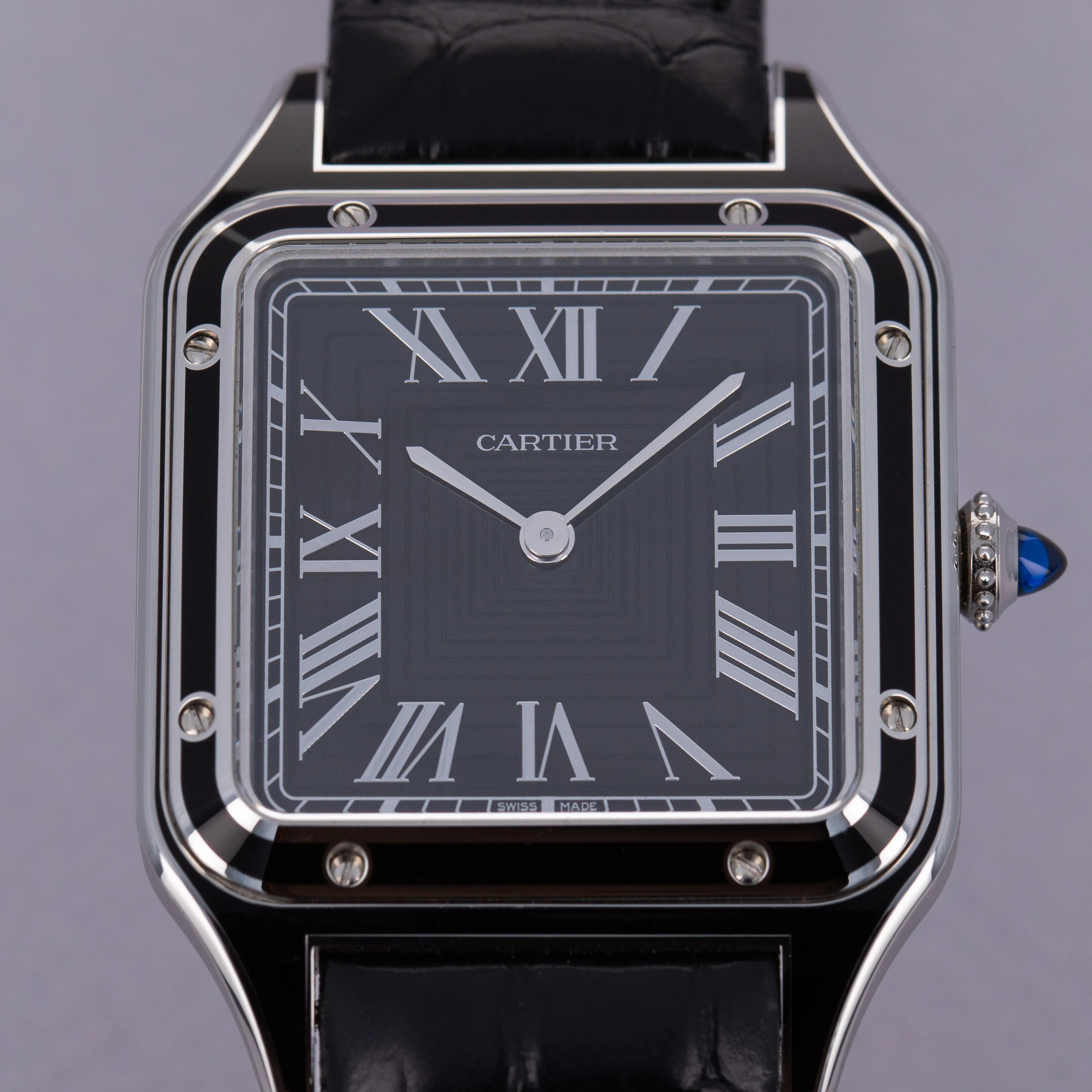 Cartier Santos Dumont WSSA0046 31.5mm Stainless steel Black 11