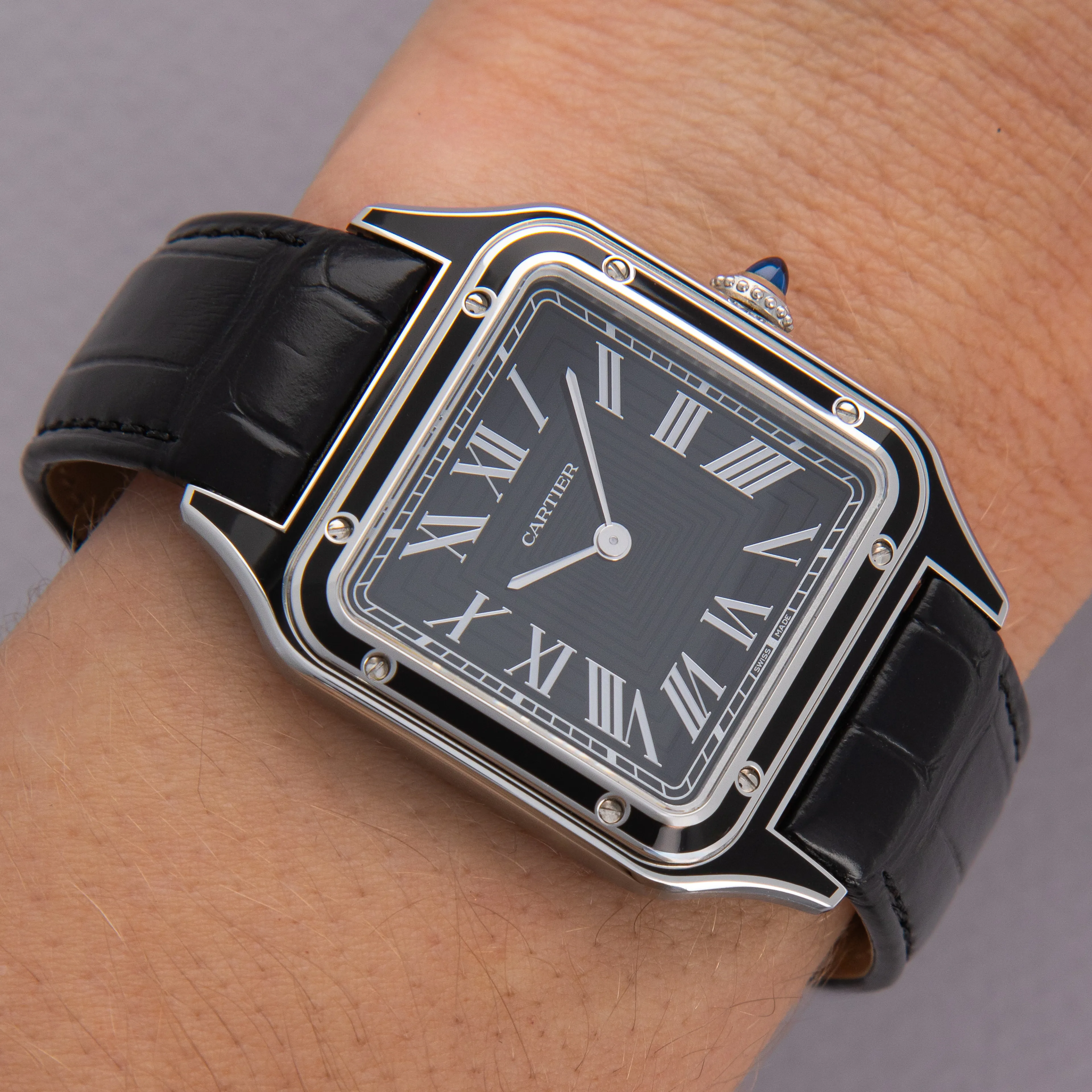 Cartier Santos Dumont WSSA0046 31.5mm Stainless steel Black 19