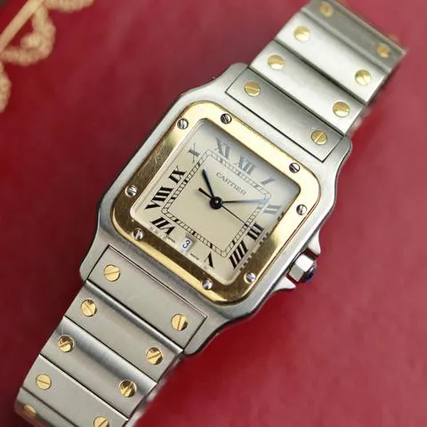 Cartier Santos Galbée 187901 29mm Yellow gold and Stainless steel White