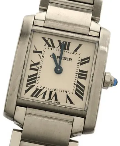 Cartier Tank Française W51008Q3 20mm Stainless steel White