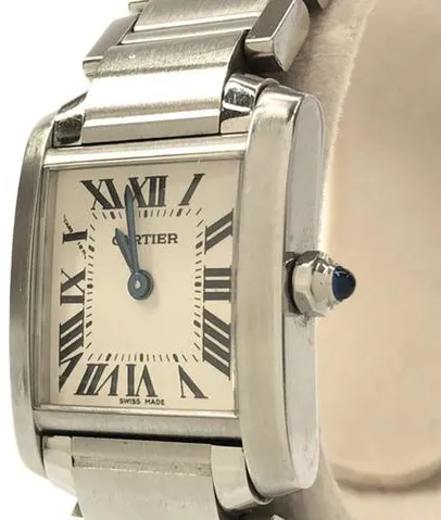 Cartier Tank Française W51008Q3 20mm Stainless steel White 3