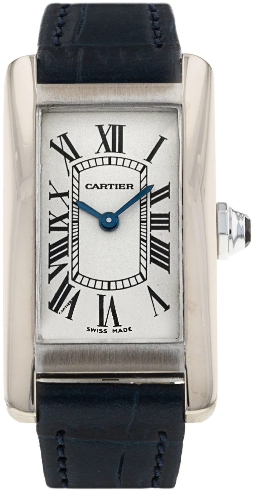 Cartier Tank W2601956 23mm White gold Silver Roman Numeral