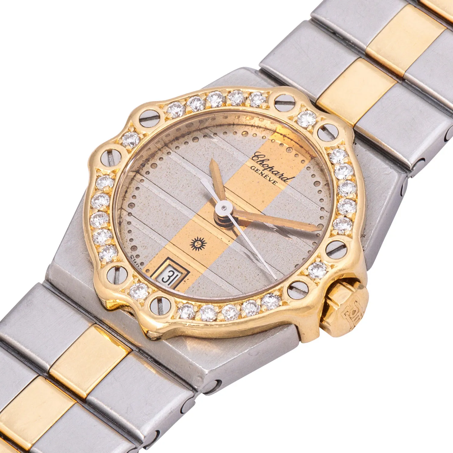 Chopard St. Moritz 8024 24mm Yellow gold, stainless steel and diamond-set 4