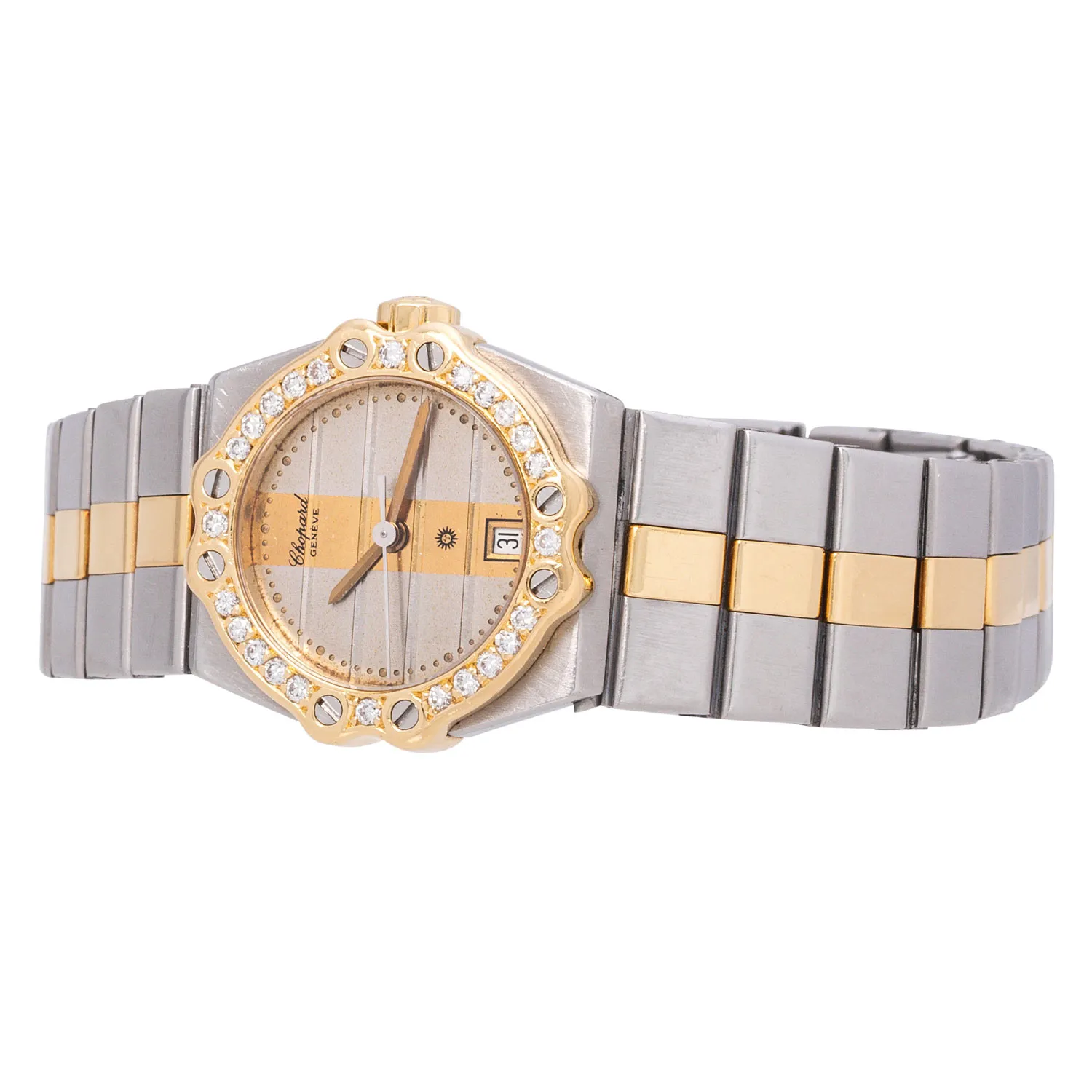 Chopard St. Moritz 8024 24mm Yellow gold, stainless steel and diamond-set 5