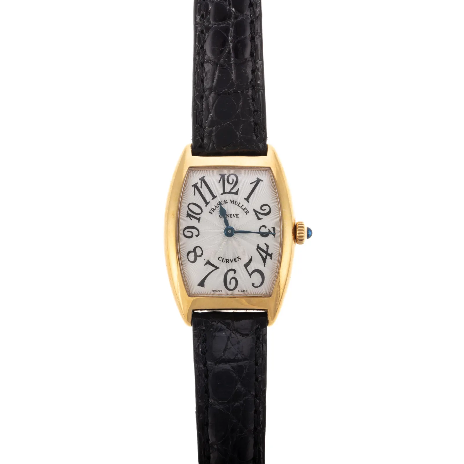 Franck Muller Curvex 1752 QZ 25mm Yellow gold Guilloché