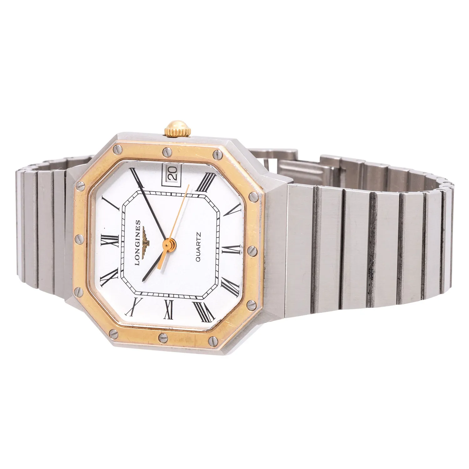 Longines 4898 32mm Stainless steel and yellow gold White 2