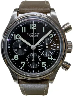 Longines Heritage L2.816.4.53.2 Stainless steel Black