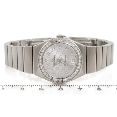 Omega Constellation 123.15.24.60.52.001 24mm Stainless steel and diamond-set Silver 8