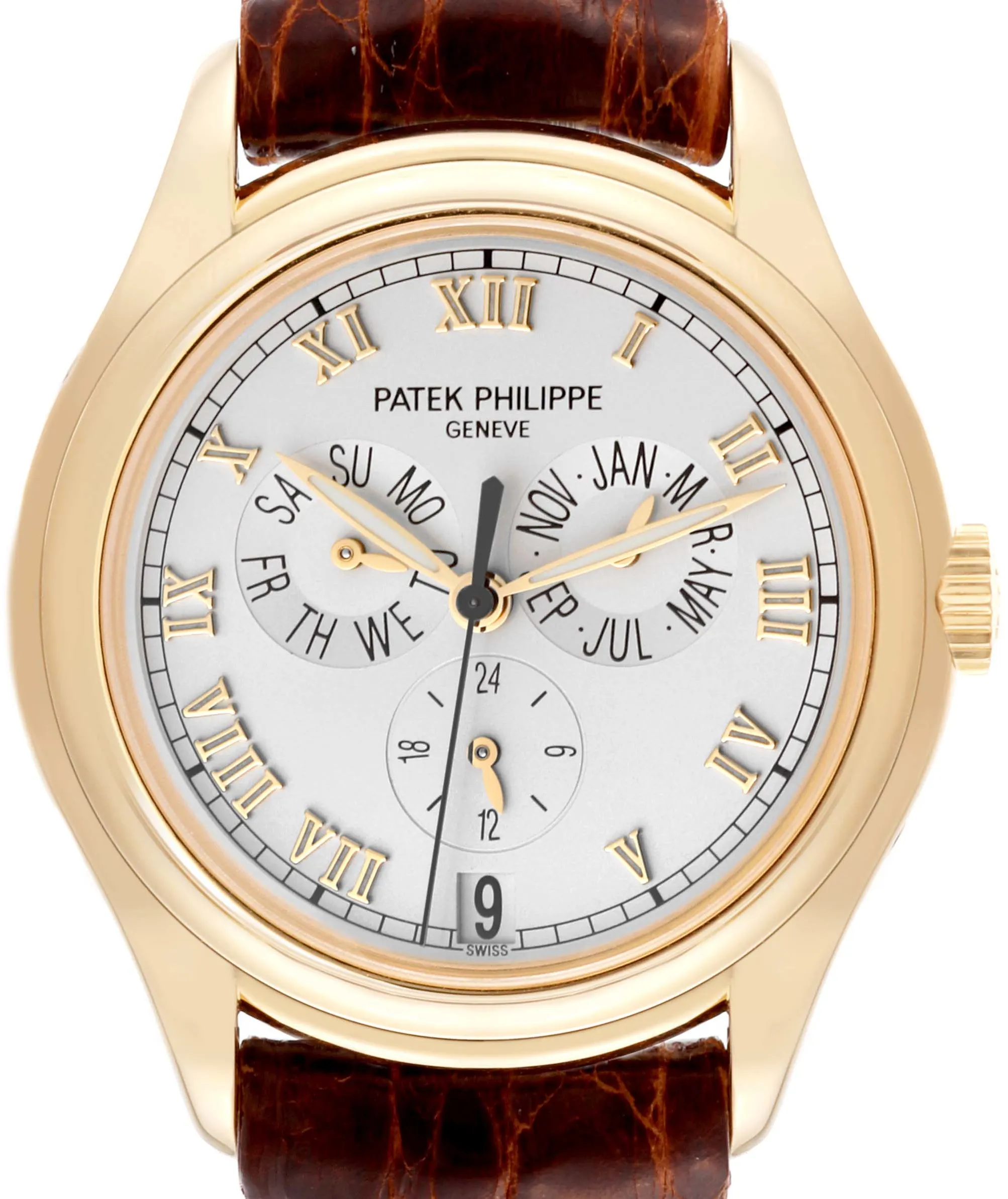 Patek Philippe Annual Calendar 5035J 37mm Yellow gold and 18k yellow gold Silver