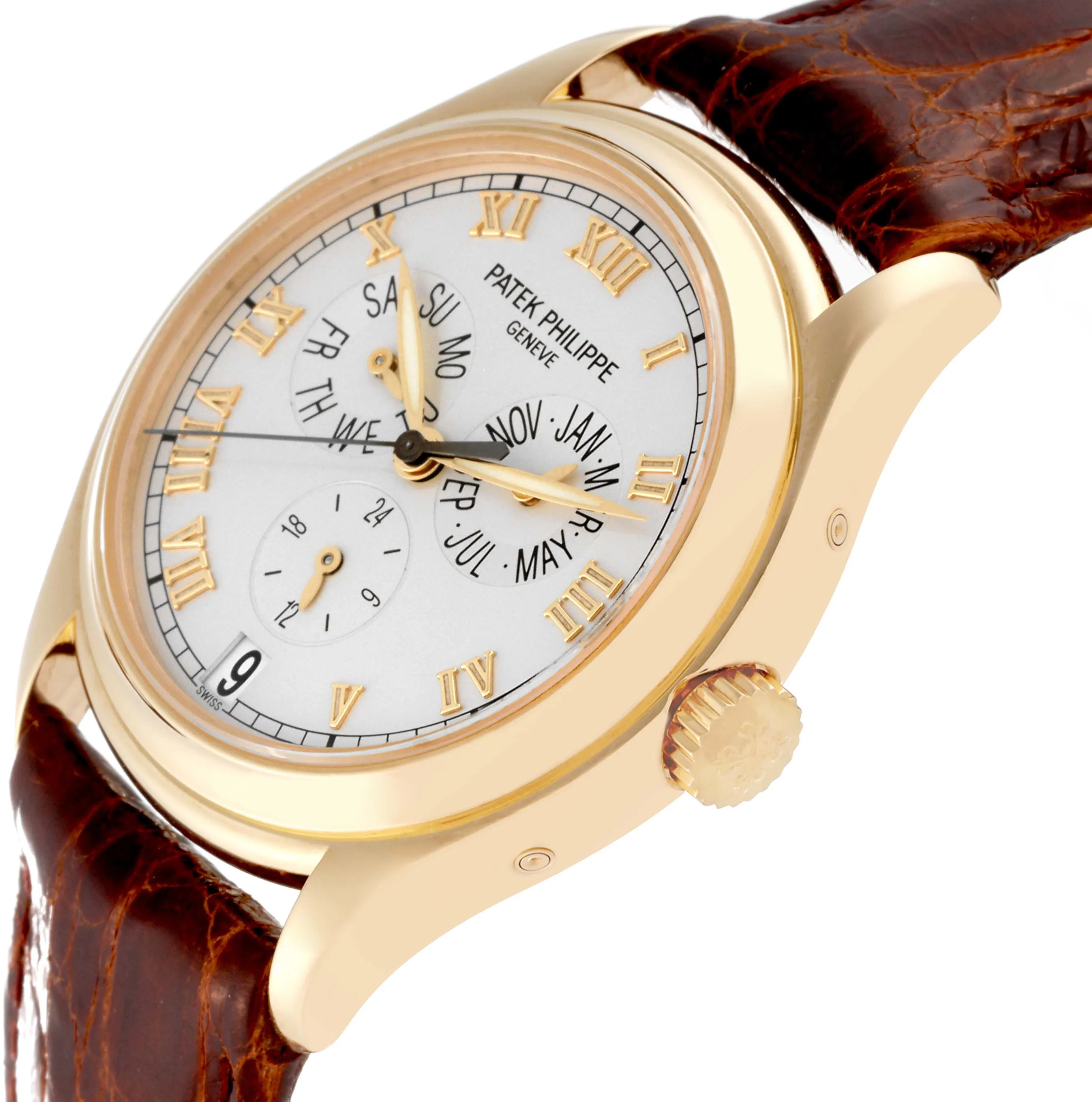 Patek Philippe Annual Calendar 5035J 37mm Yellow gold and 18k yellow gold Silver 4