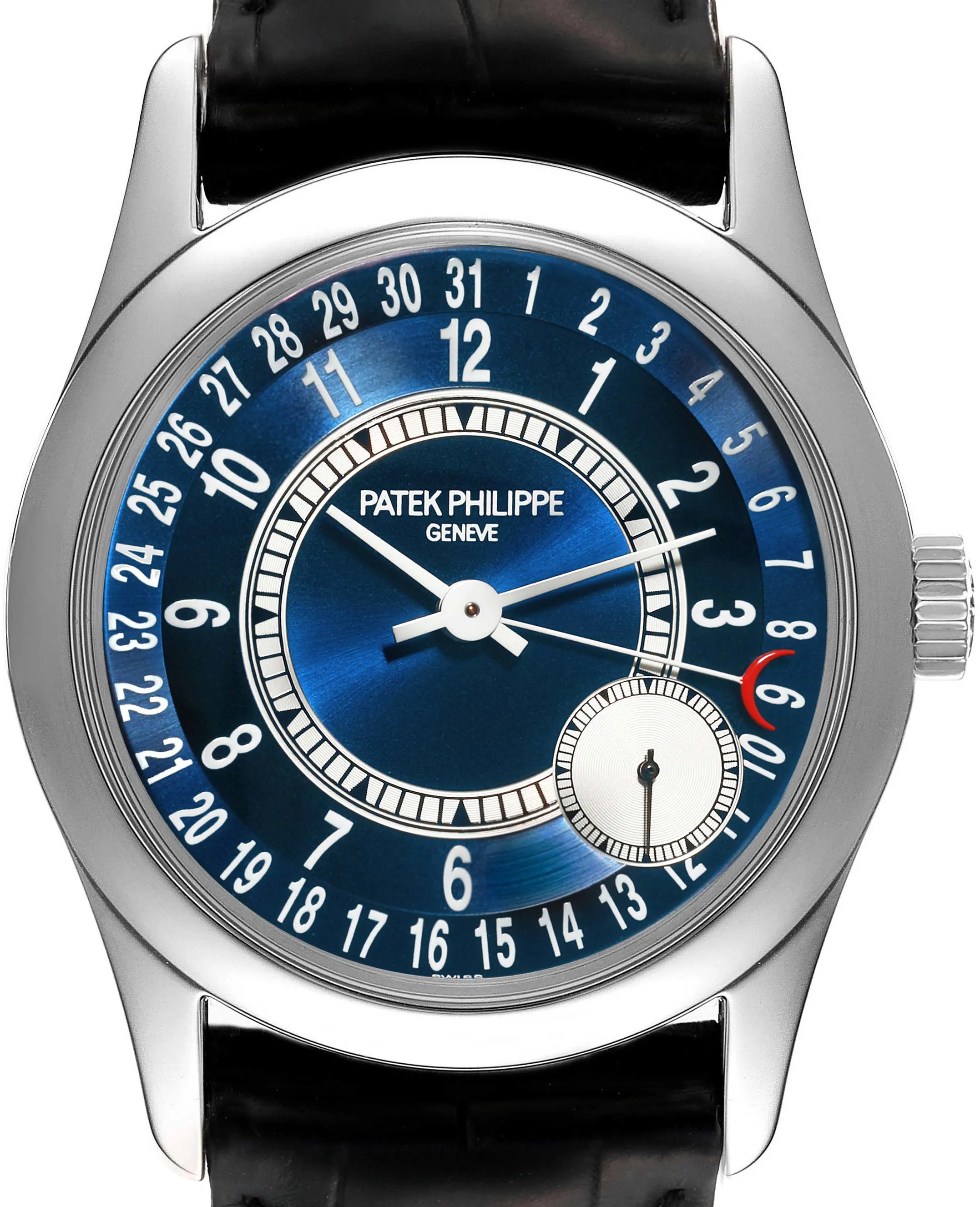 Patek Philippe Calatrava 6000G-012 37mm White gold and 18k white gold Blue