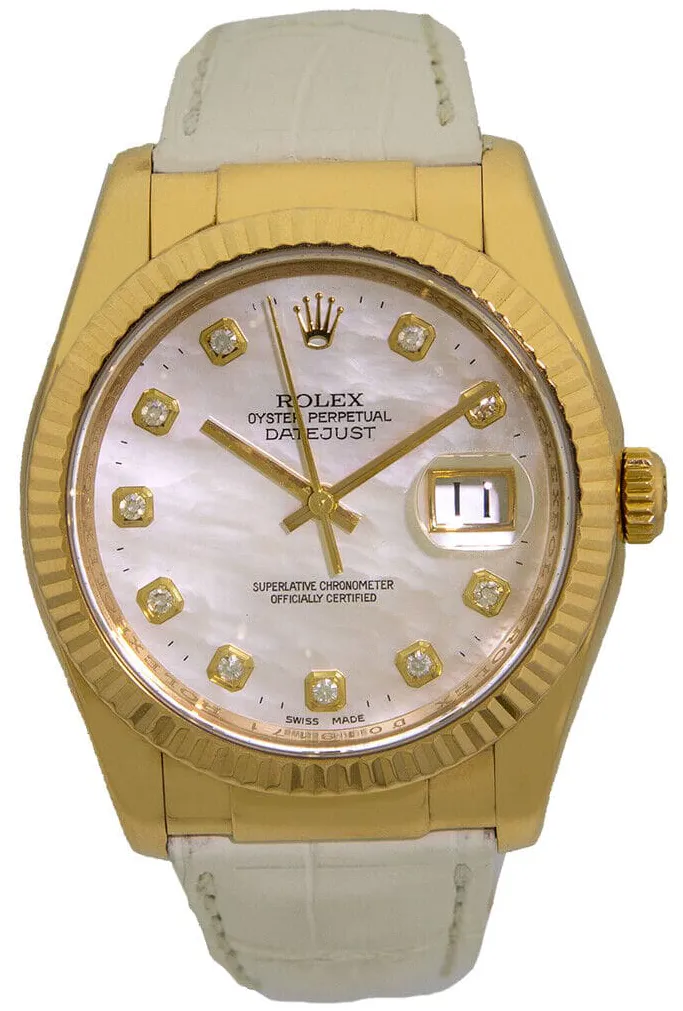 Rolex Datejust 116138 36mm Yellow gold Mother-of-pearl