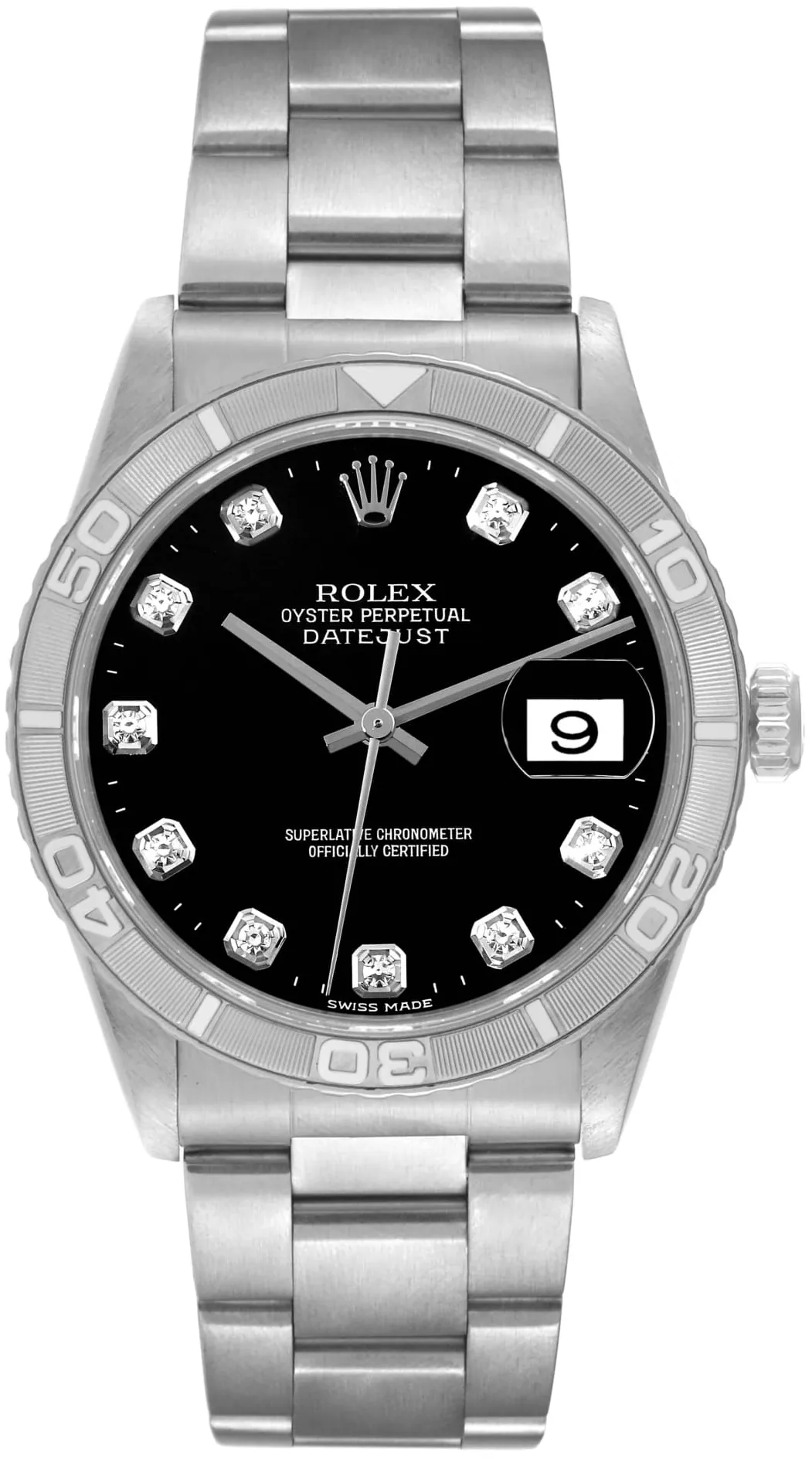 Rolex Datejust Turn-O-Graph 16264 36mm Stainless steel Black