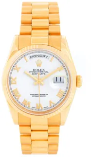 Rolex Day-Date 36 118238-0122 Yellow gold White