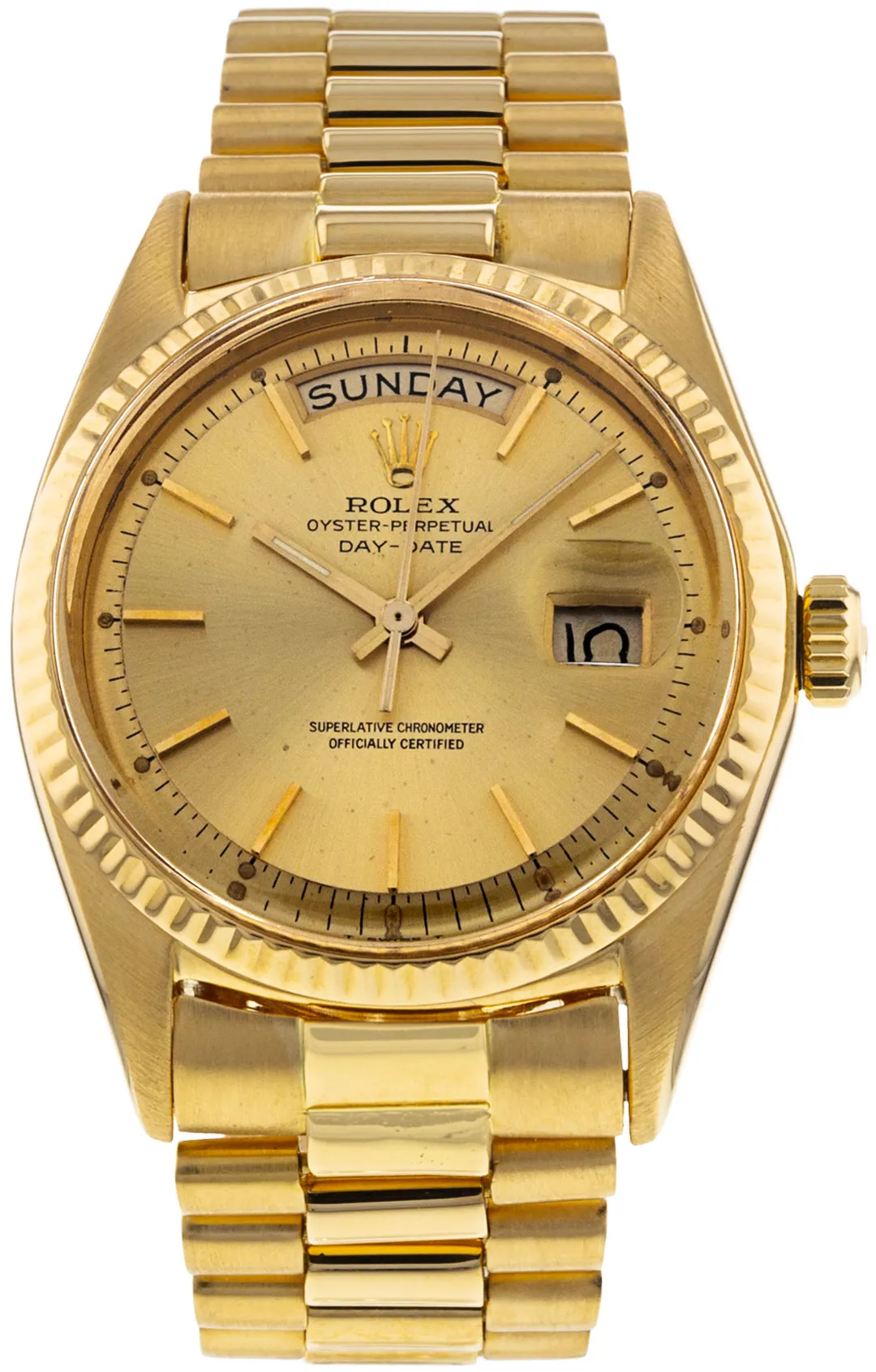 Rolex Day-Date 36 1803 36mm Yellow gold Champagne Baton