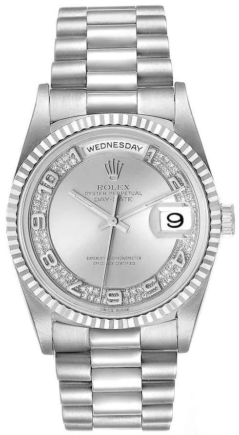 Rolex Day-Date 36 18239 36mm White gold Silver