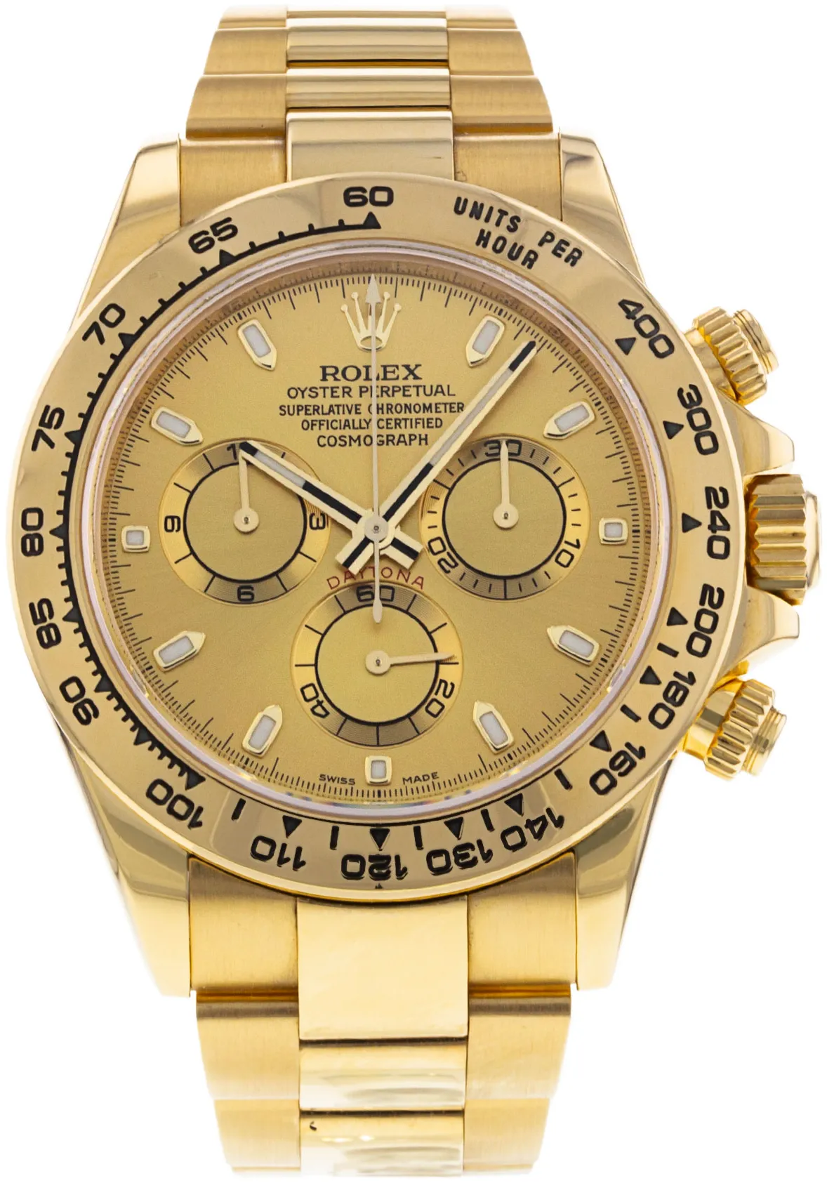 Rolex Daytona 116508 40mm Yellow gold Champagne