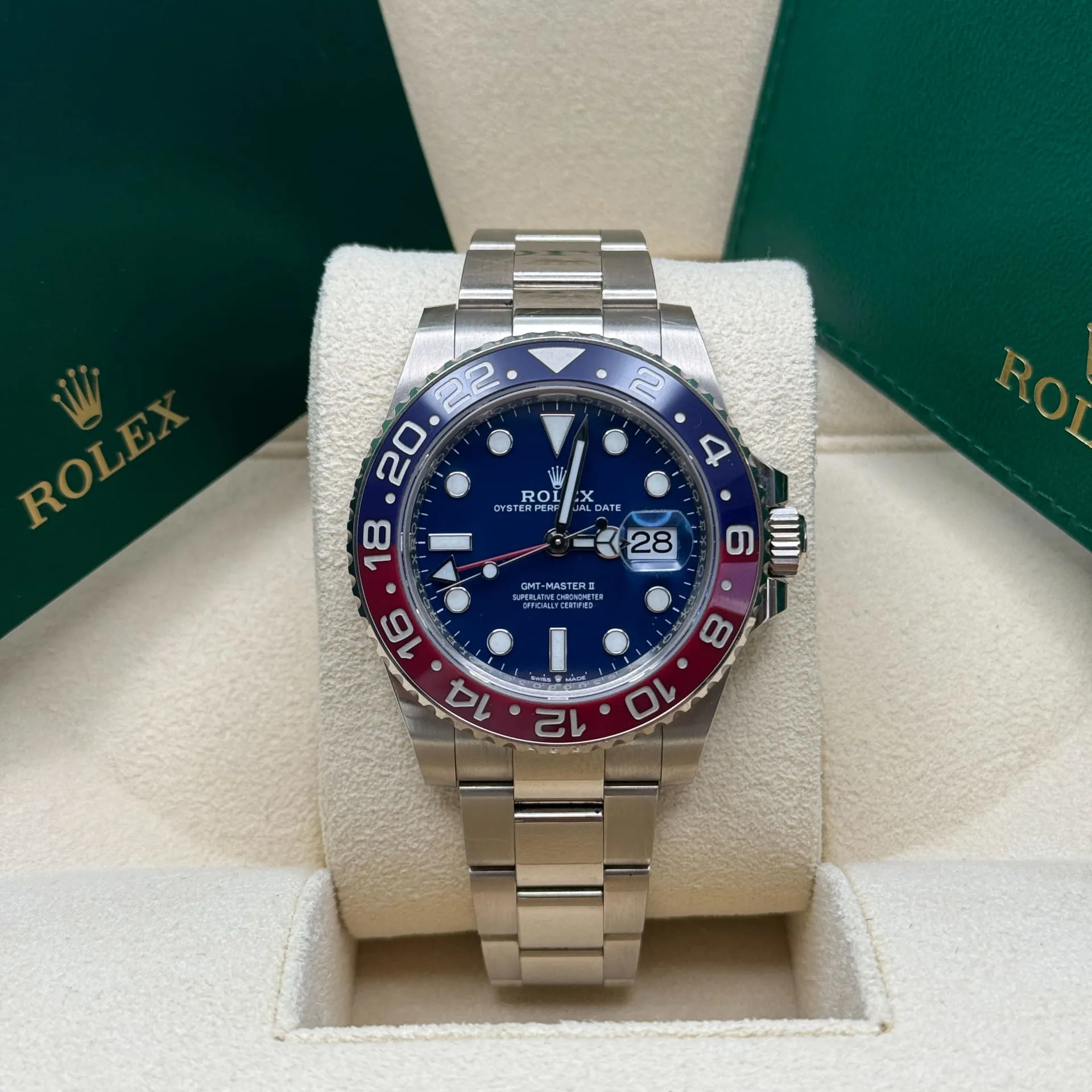 Rolex GMT-Master II 126719BLRO-0003 40mm 18k white gold Blue