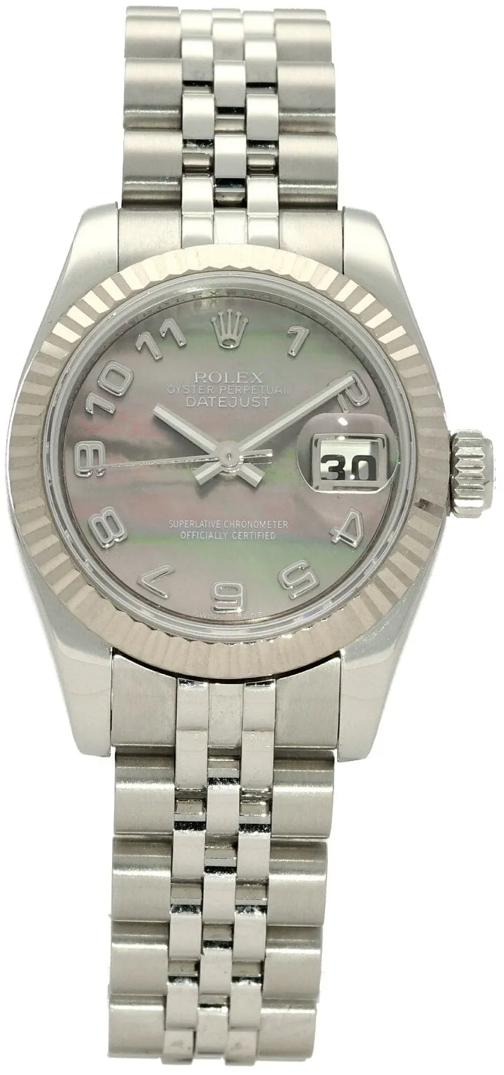 Rolex Lady-Datejust 179174 26mm White gold and Stainless steel Mother of Pearl White Arabic