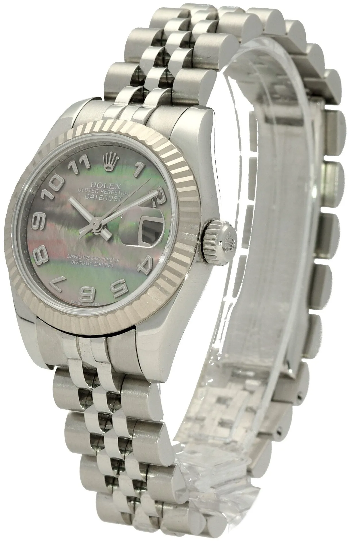 Rolex Lady-Datejust 179174 26mm White gold and Stainless steel Mother of Pearl White Arabic 2