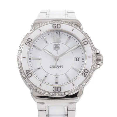 TAG Heuer Formula 1 WAH1213.BA0861 37mm Stainless steel, ceramic and diamond-set White