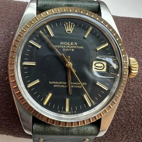 Rolex Oyster Perpetual Date 1505 34mm Yellow gold and Stainless steel Black 5