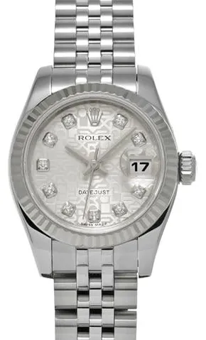 Rolex Lady-Datejust 179174G 26mm Stainless steel Silver