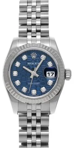 Rolex Lady-Datejust 179174G 26mm Stainless steel Blue