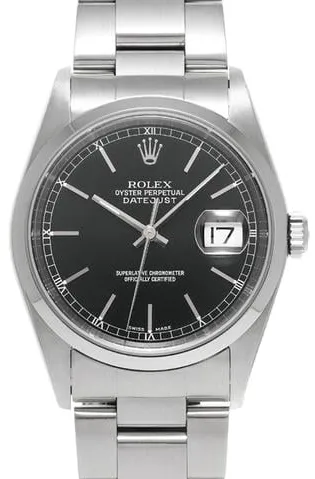 Rolex Datejust 36 16200 36mm Stainless steel Black