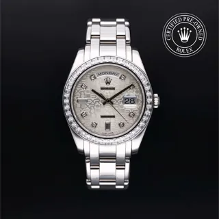 Rolex Day-Date 18956BR Platinum Silver