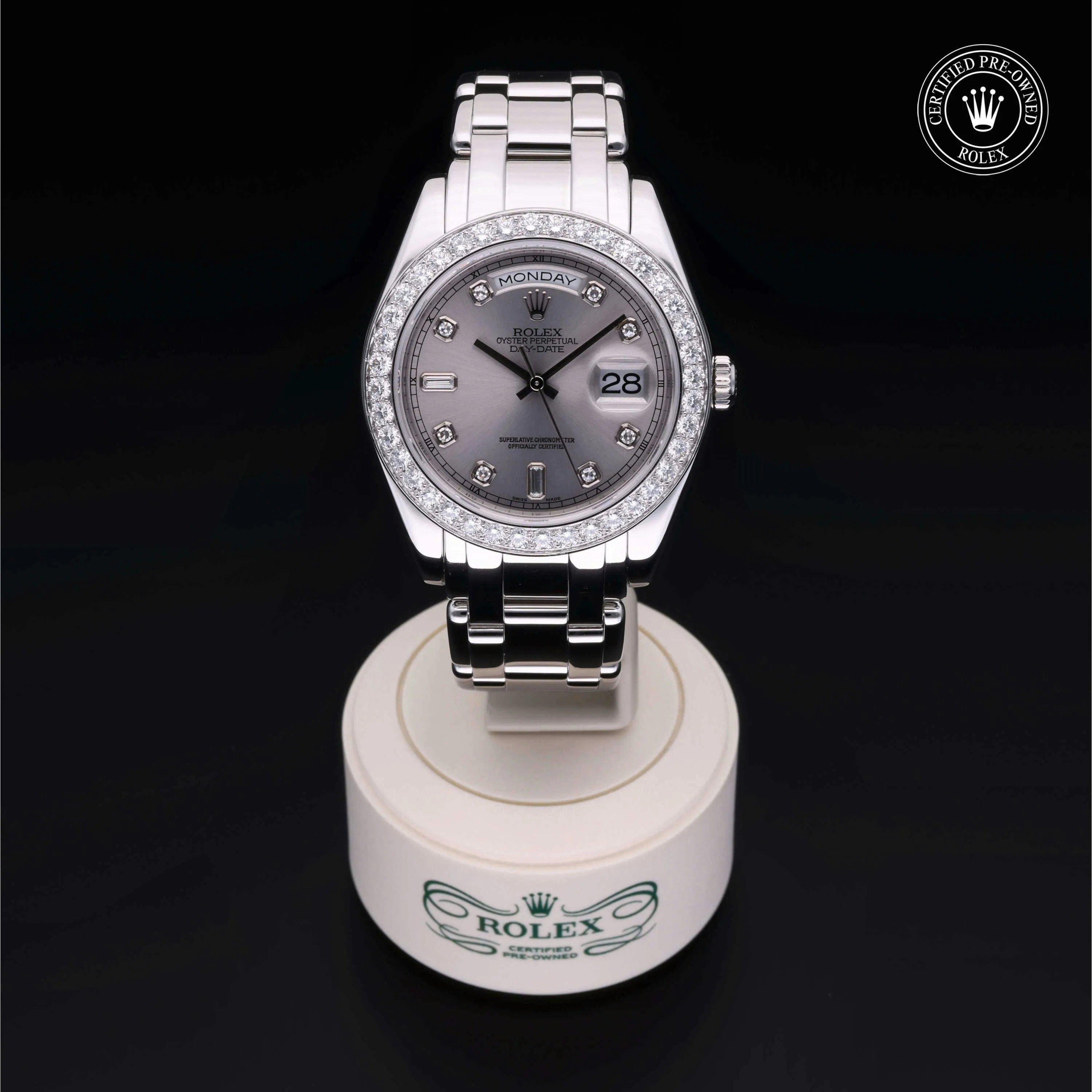 Rolex Day-Date 18946 39mm Platinum Silver 1