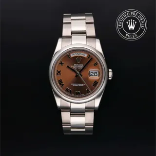 Rolex Day-Date 36 118209 White gold Brown