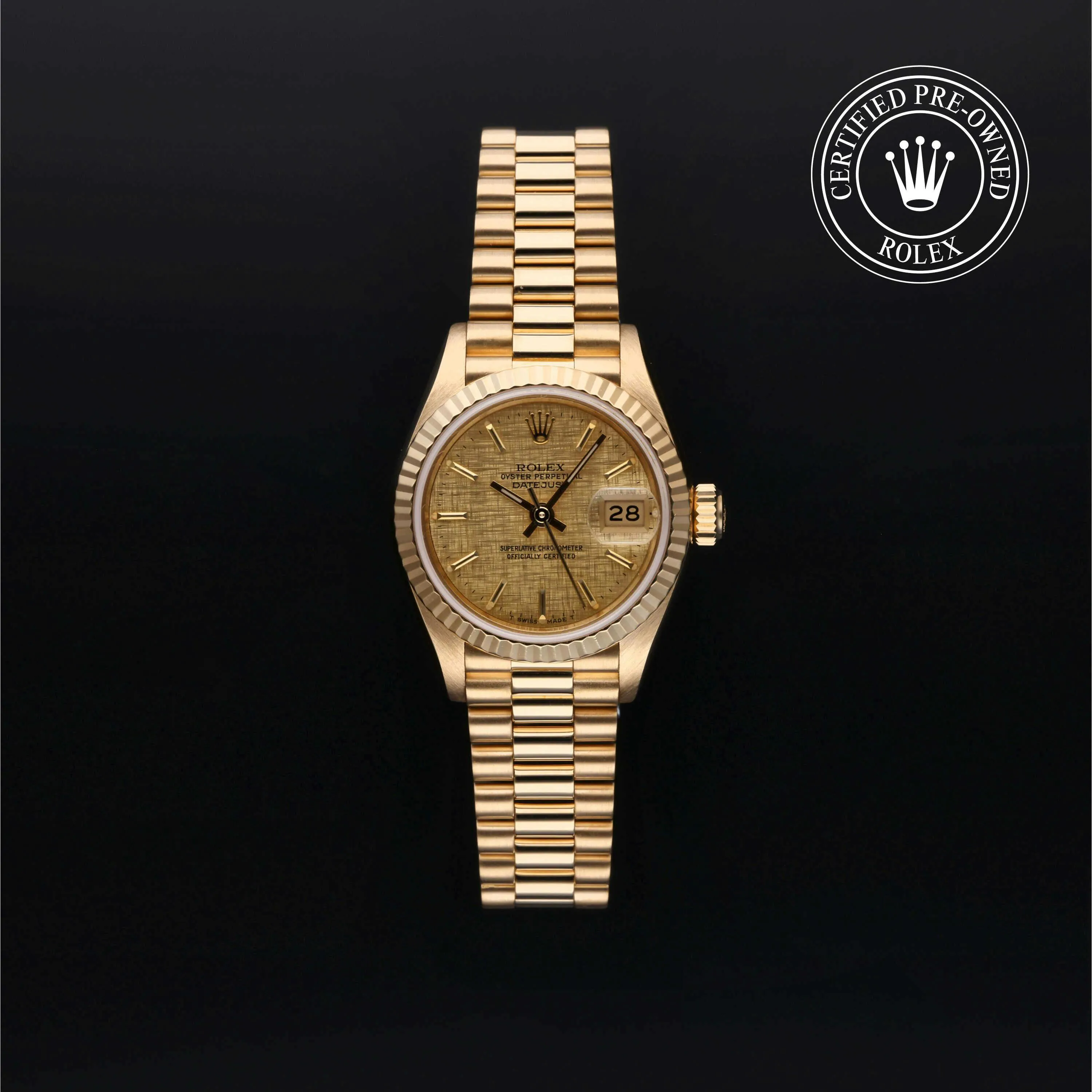 Rolex Lady-Datejust 69178 26mm Yellow gold Champagne