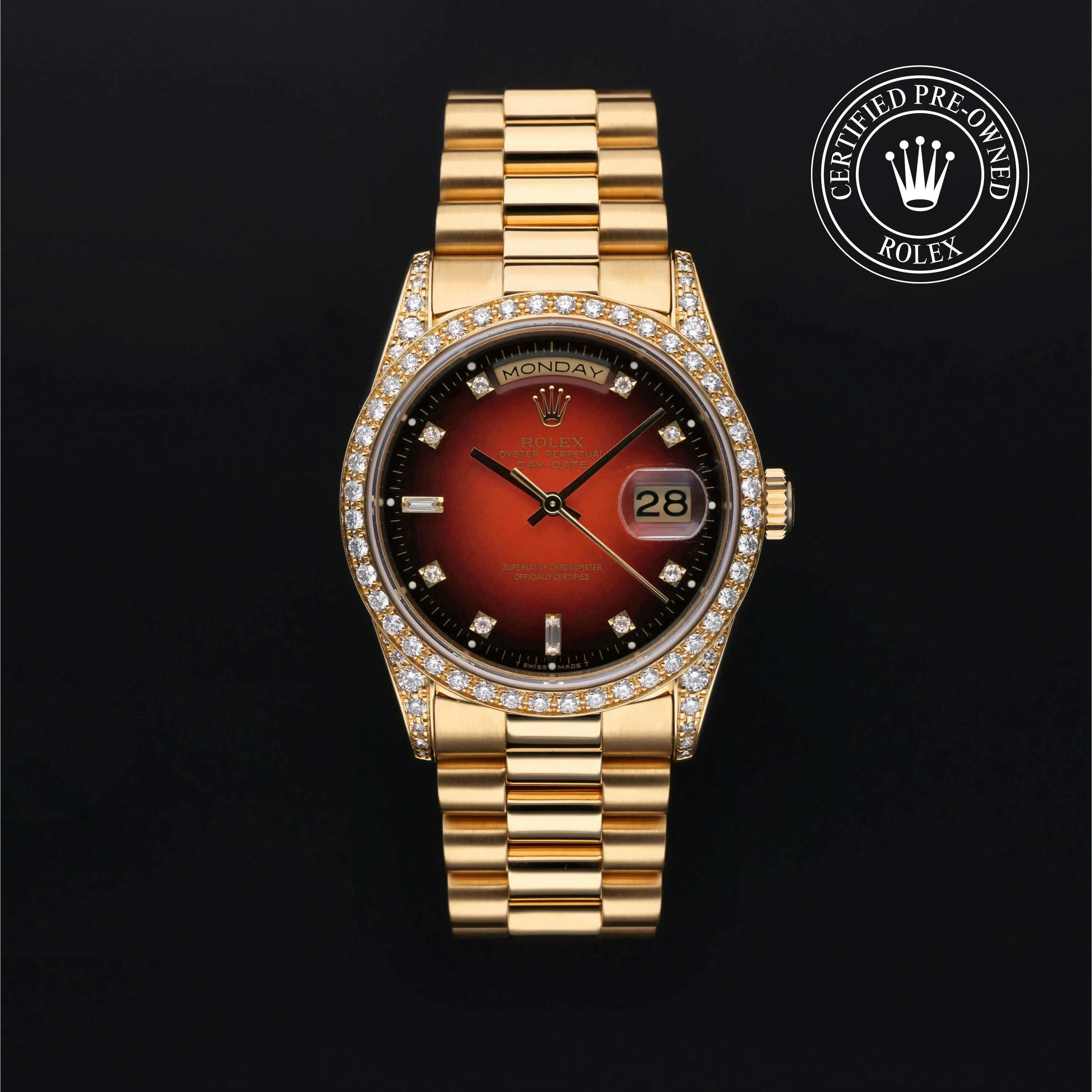 Rolex Day-Date 36 18388 36mm Yellow gold Red