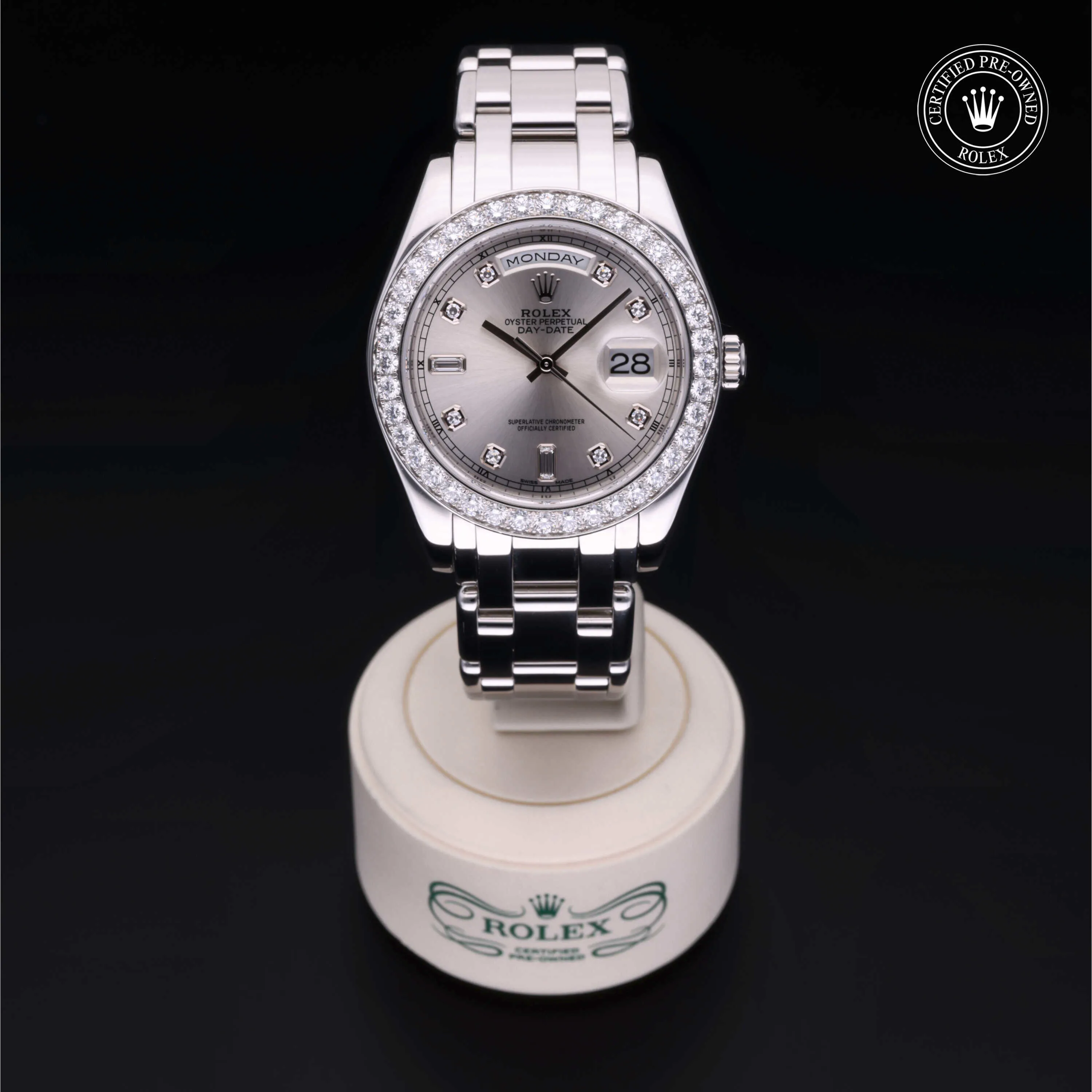 Rolex Day-Date 18946 39mm Platinum Silver 1