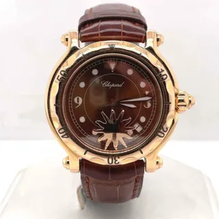 Chopard Happy Sport 283578-5001 Rose gold Brown