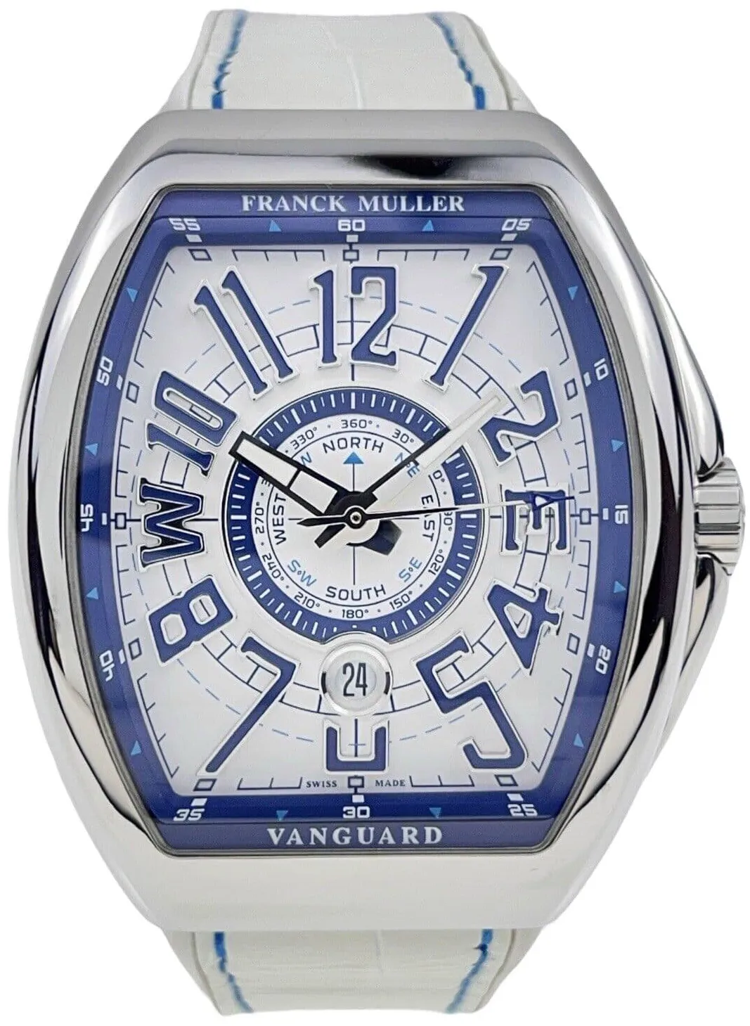 Franck Muller Vanguard V 45 SC DT YT MAR AC AC 45mm Stainless steel White