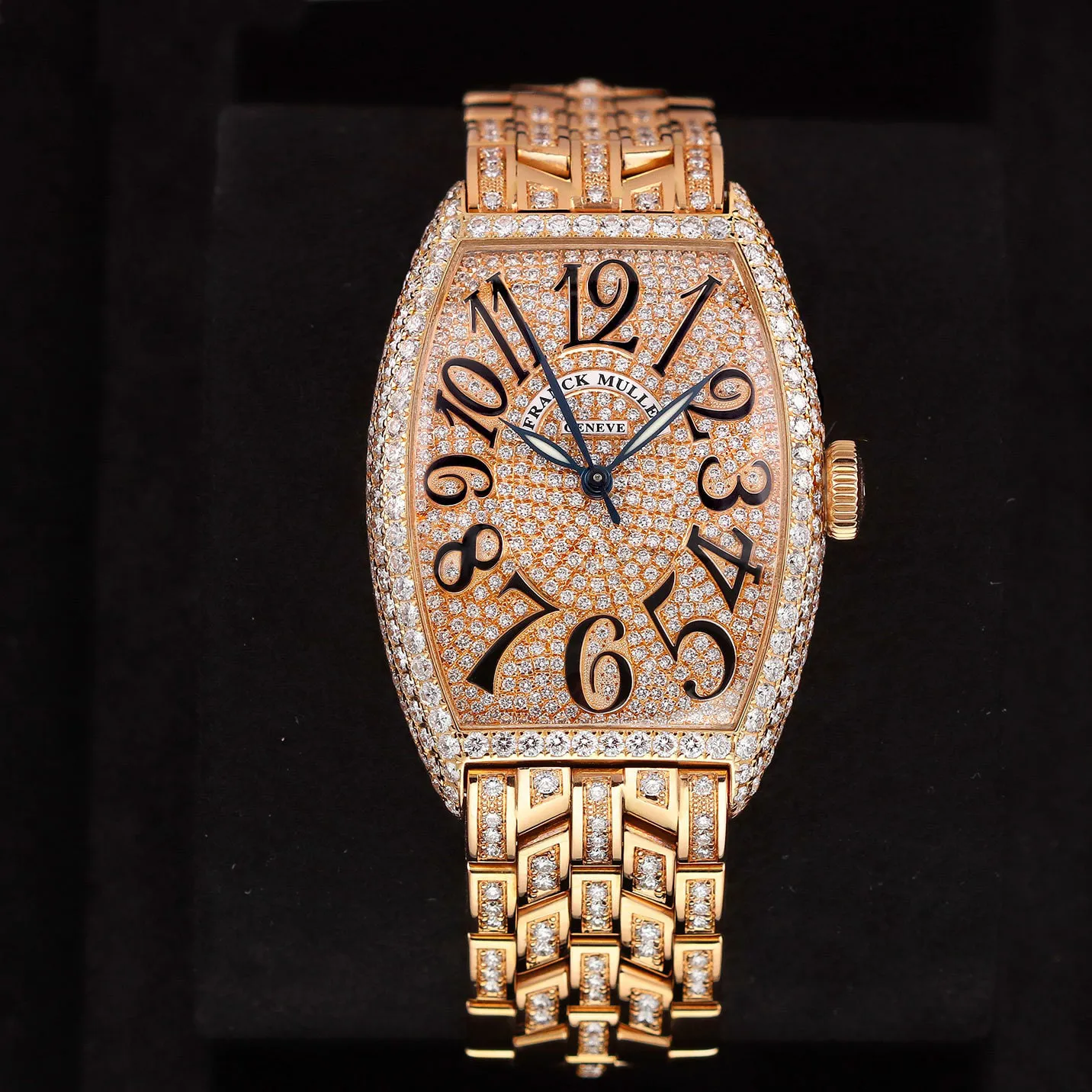 Franck Muller Curvex 5850 SC D CD SUNSET BH 5N 32mm Rose gold Diamond