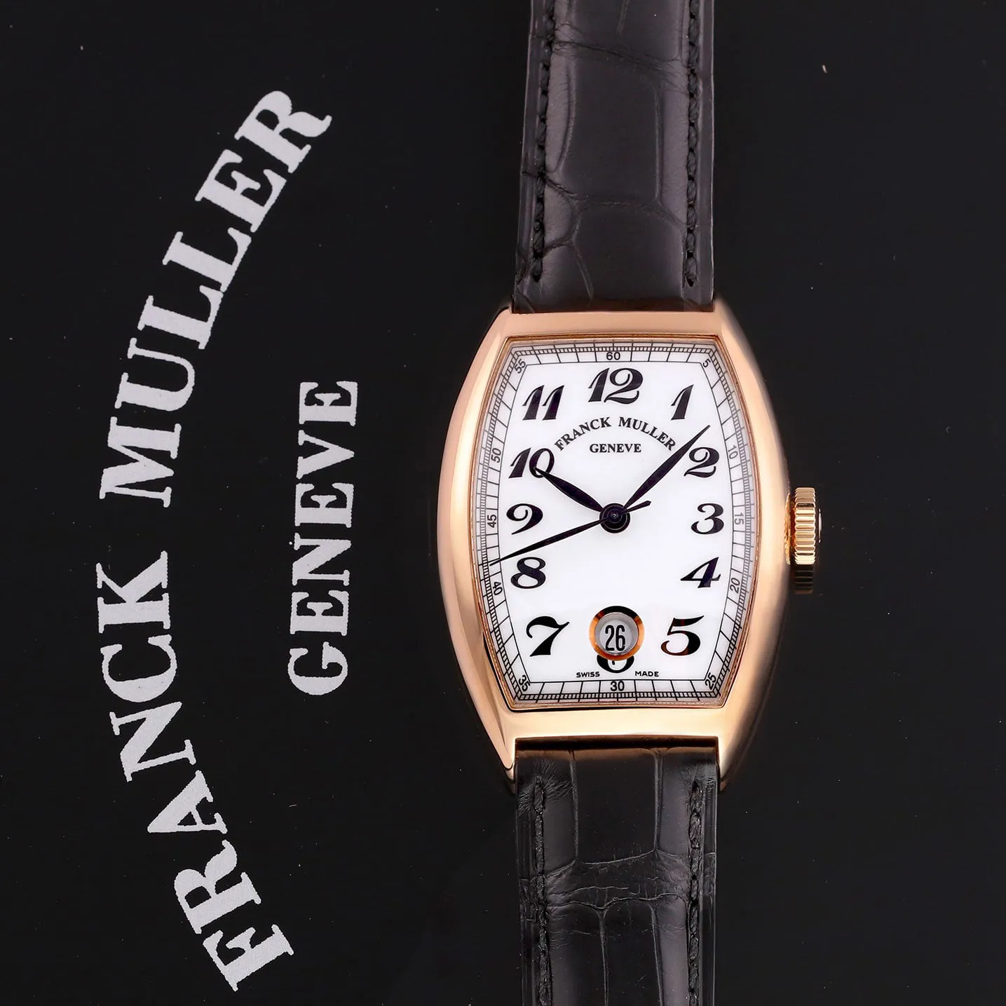 Franck Muller Curvex 5850 H SC DT VIN RG 45mm Rose gold White