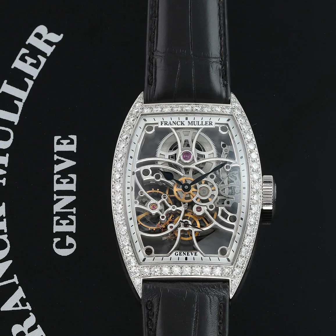 Franck Muller Curvex 7880 B S6 SQT DP WG 50.4mm White gold Skeletonized