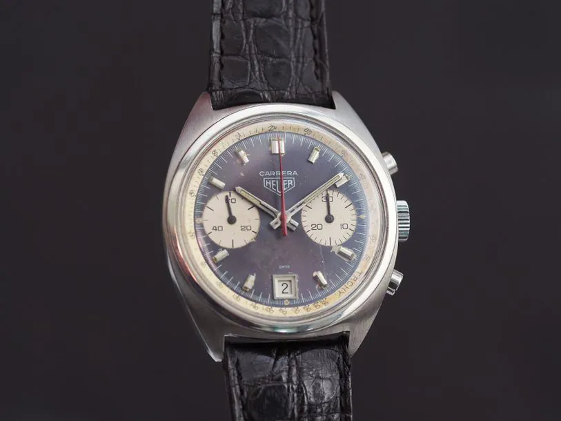 Heuer Carrera 7853 38mm Stainless steel Blue