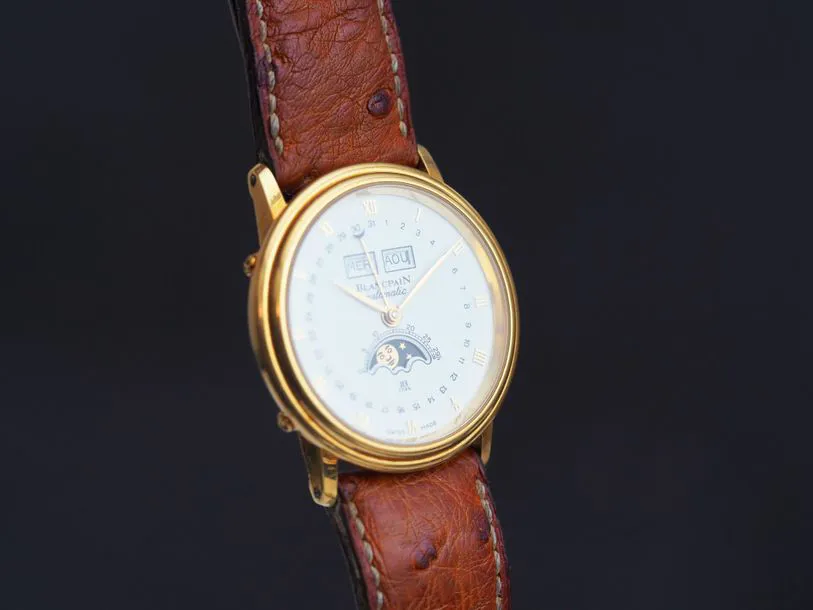 Blancpain Villeret Moonphase 33.8mm Yellow gold White 2