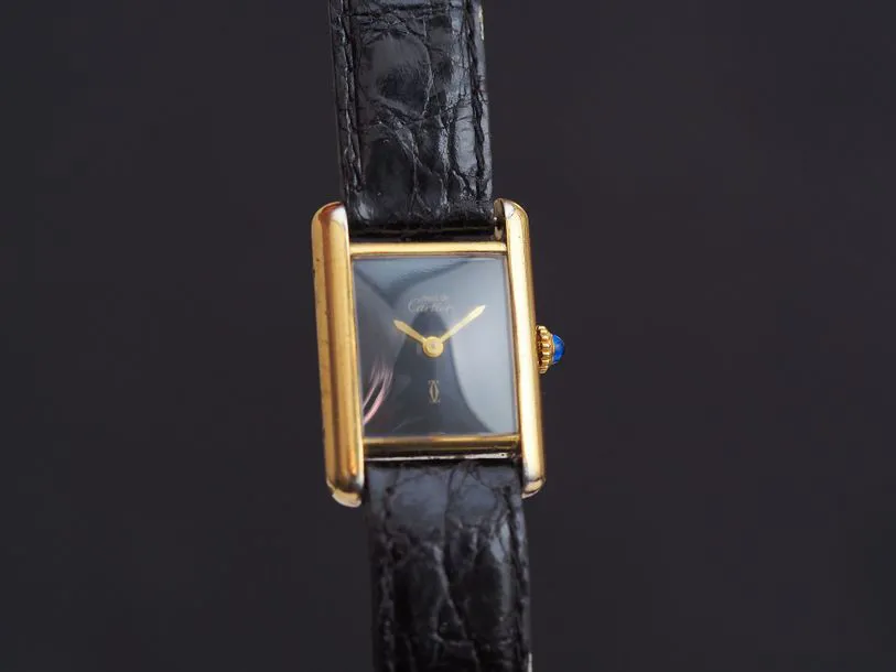 Cartier Tank Must 20mm Vermeil Black 1